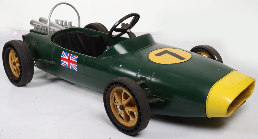 A Tri-ang moulded plastic Lotus child’s battery operated Racing car, English circa 1970