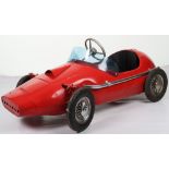 A Tri-ang pressed steel Vanwall child’s pedal Racing car, English 1960s