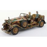 Tippco Rare Mercedes tinplate Staff car, German 1930s