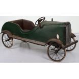 A Tri-ang pressed steel Vauxhall child’s pedal car, English circa 1940