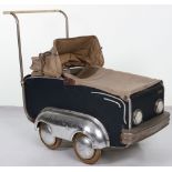 A Torck (Swedish) child’s Dolls pram Motorcar, circa 1930