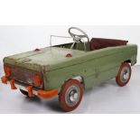 An early Moskvich pressed steel child’s pedal car, Russian circa 1950