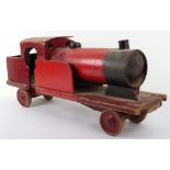 Large Tri-ang pull-along wooden train, 1930s