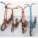 Four assorted child’s scooters, 1960s/70s