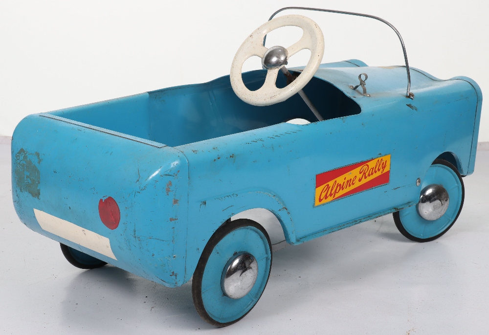 A Leeway pressed steel child’s Alpine Rally pedal car, English 1950s - Image 5 of 8