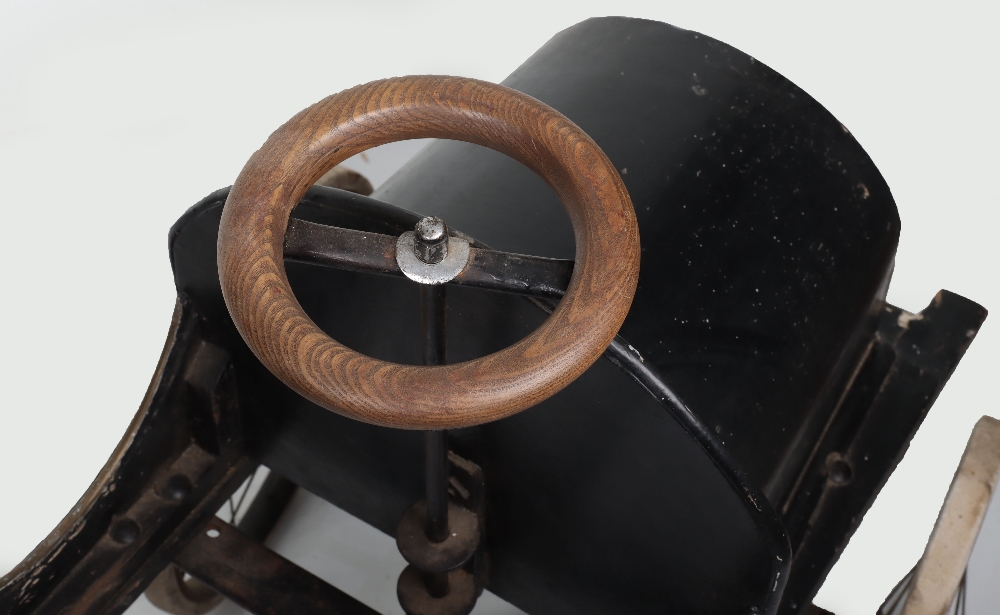 An Edwardian wooden and aluminium child’s chain driven pedal car, English circa 1908 - Image 9 of 9