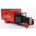 Scarce Tri-ang pressed steel and wooden Royal Mail van, 1930s