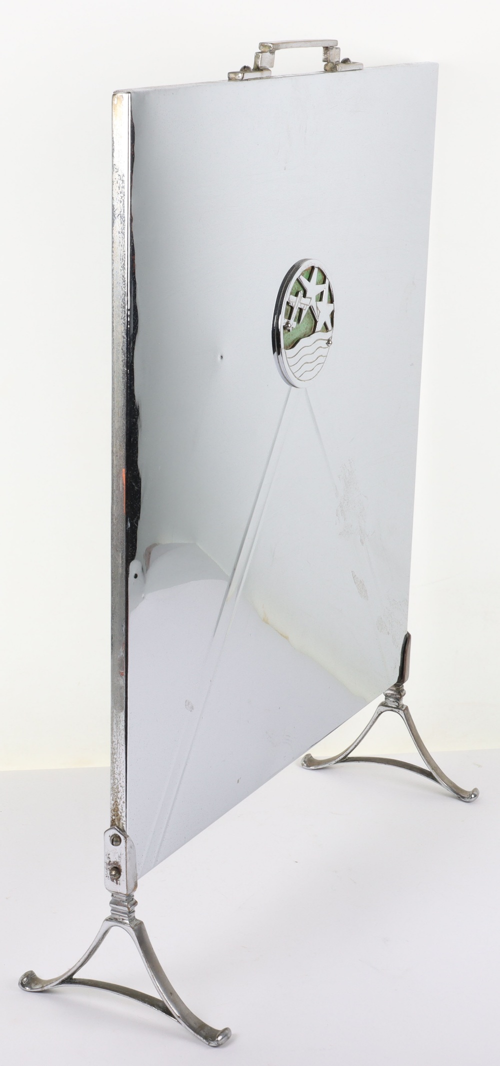 1930’s RAF Upavon Chrome Plated Fire Screen - Image 4 of 6