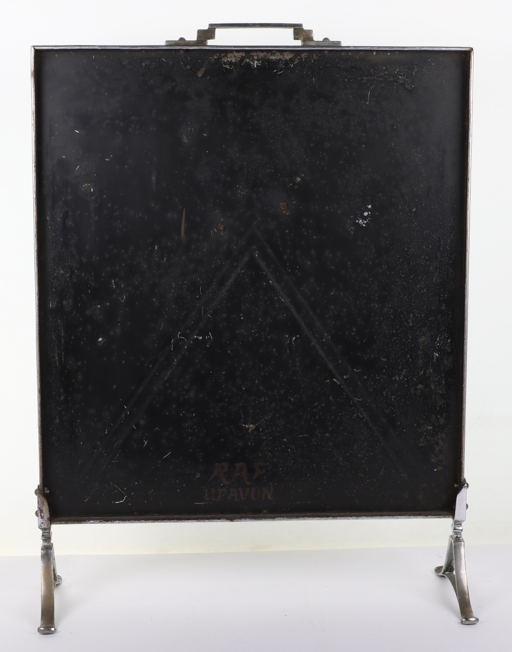 1930’s RAF Upavon Chrome Plated Fire Screen - Image 5 of 6