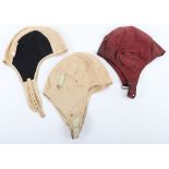 3x Cloth Flight Helmets