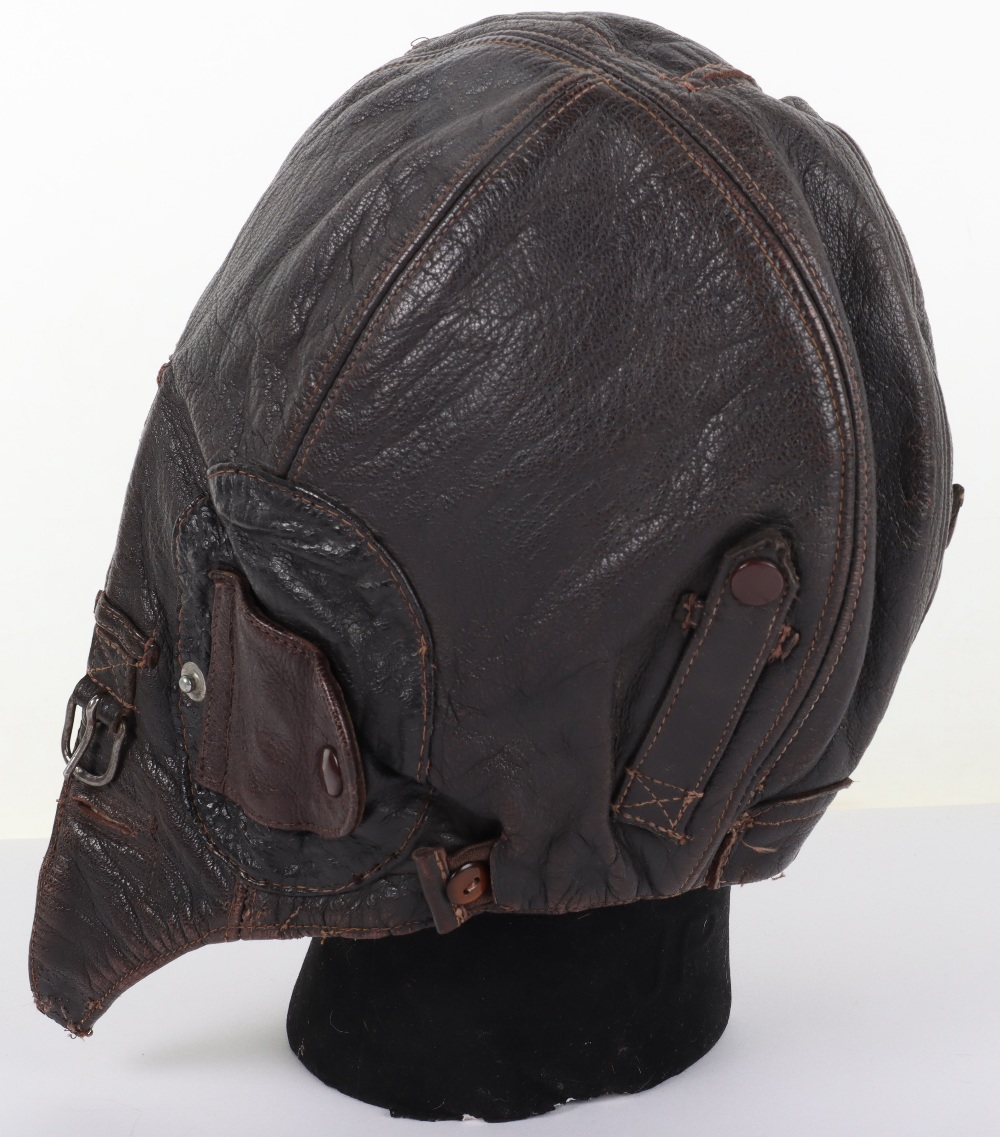 WW2 German Luftwaffe Leather Flying Helmet - Image 6 of 9