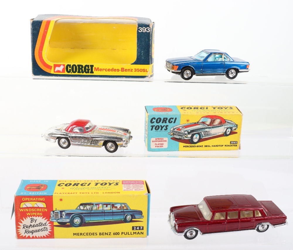 Three Corgi Toys Mercedes Benz Models