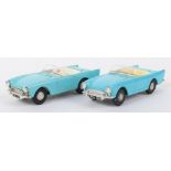 Two Tri-ang Spot On 191 Sunbeam Alpine Convertible Models