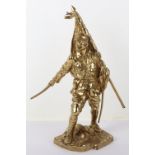 Gilded Bronze Figure by Oskar Ruffany Titled Merci