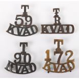 Unusual Kent Voluntary Aid Detachment (V.A.D) Shoulder Titles