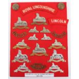 Board of Badges for the Lincolnshire & Royal Lincolnshire Regiment