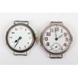 2x WW1 Engraved Wristwatches