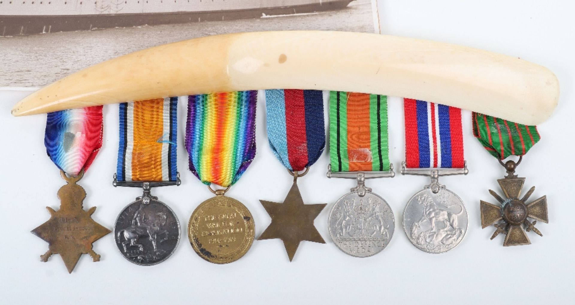 An Interesting Great War and Second World War Medal Group of Seven Awarded to an Officer Present on - Image 7 of 12