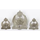 Scarce Small Type Canadian Air Force 1920’s Cap and Collar Badge Set