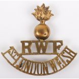 Very Rare 1st London Welsh Royal Welsh Fusiliers Brass Shoulder Title