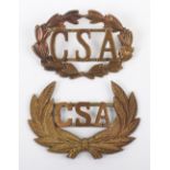 2x American Civil War Confederate States of American Veterans Headdress Badges