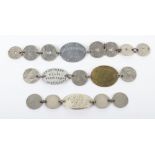 3x WW1 Identity Disc Bracelets Made from French Coins