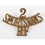 Rare 2nd Sportsmans Battalion Royal Fusiliers Shoulder Title