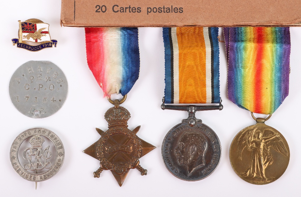 Great War 1914-15 Star Trio and Silver War Badge Medal Group to a Chief Petty Officer in the Royal N - Image 2 of 6