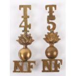 4th & 5th Territorial Battalion Northumberland Fusiliers Shoulder Titles