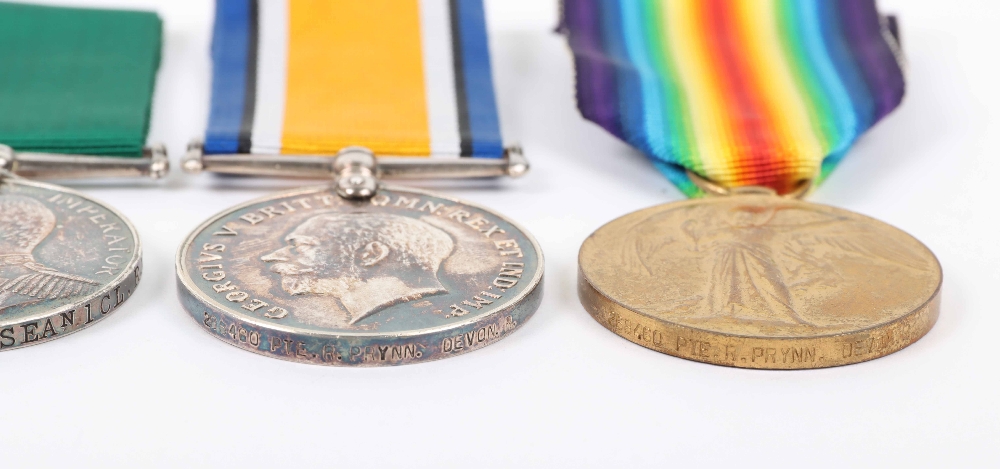 An Unusual Medal Group of Three Covering Service in the Royal Navy Reserve and Devonshire Regiment - Image 2 of 4