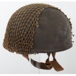 WW2 British Royal Armoured Corps Combat Helmet of the East Riding of Yorkshire Yeomanry