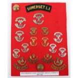 Board of Badges Relating to the Somerset Light Infantry