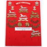 Board of Badges for the West Yorkshire Regiment