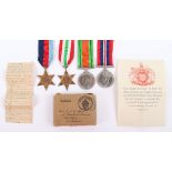 WW2 Campaign Medal Set of Four Attributed to Sister J L G Sharp Queen Alexandras Imperial Military N