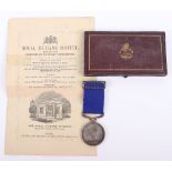 An Interesting Royal Humane Society Medal in Silver Awarded to John Dodd Who Was Also Awarded a Firs