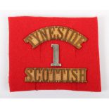 WW1 20th Service Battalion 1st Tyneside Scottish Regimental Shoulder Title