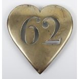 62nd Regiment of Foot Cartouche Badge c1780-1790