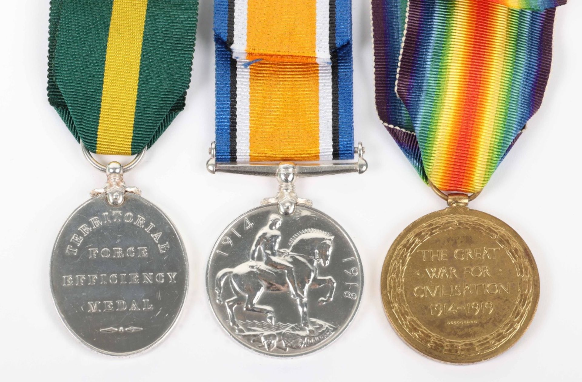 Great War Territorial Force Efficiency Medal Group of Three 1st Wessex Field Ambulance Royal Army Me - Image 4 of 4