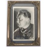 Third Reich Signed Postcard of Hermann Goring
