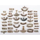 Good Selection of British Regimental Brass Shoulder Titles