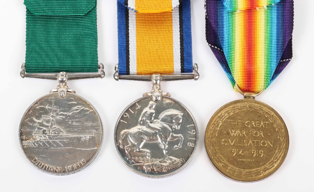 An Unusual Medal Group of Three Covering Service in the Royal Navy Reserve and Devonshire Regiment - Image 4 of 4