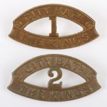 1st & 2nd City Battalion Kings Liverpool Regiment Shoulder Titles