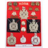 Board of Badges Relating to the Kings Own Scottish Borderers