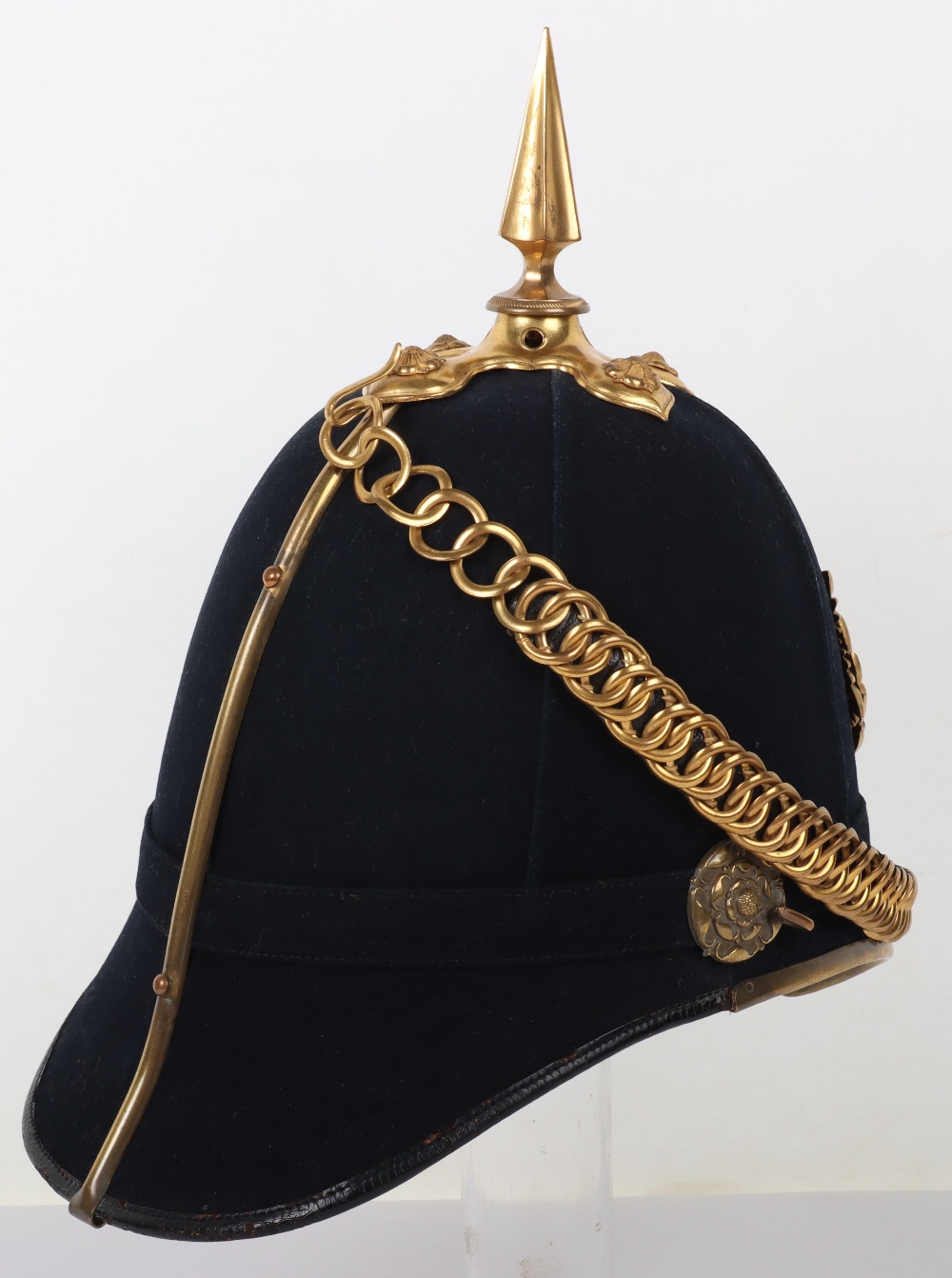 Post 1902 Prince of Wales Leinster Regiment Officers Home Service Helmet Attributed to Lieutenant Co - Image 4 of 11