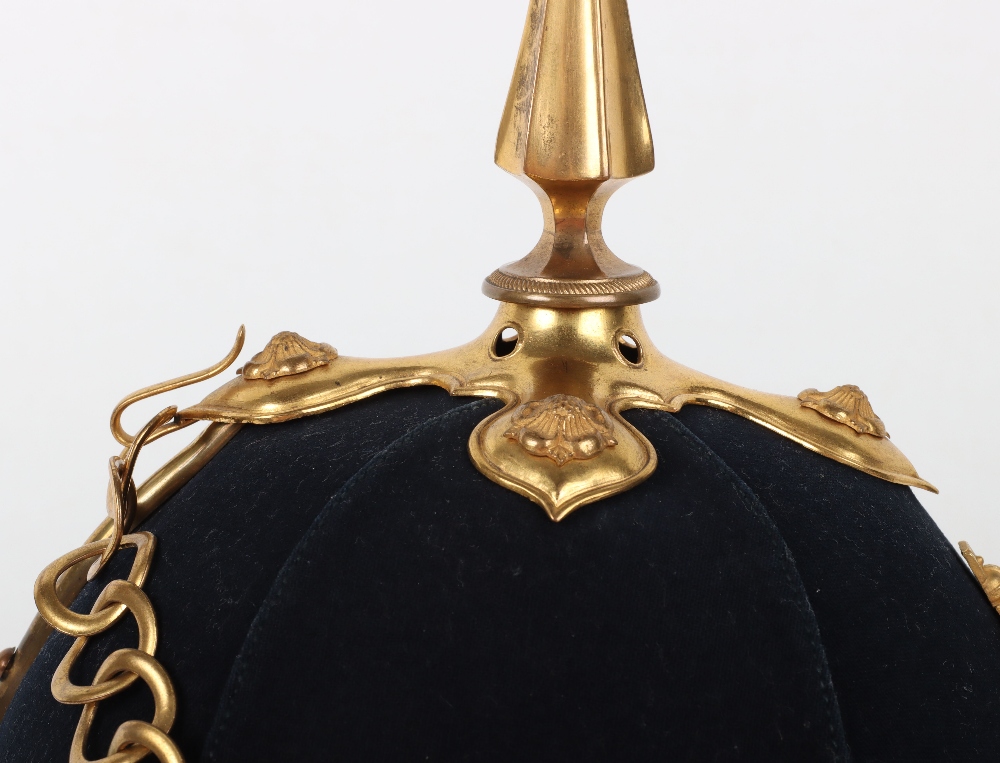 Post 1902 Prince of Wales Leinster Regiment Officers Home Service Helmet Attributed to Lieutenant Co - Image 6 of 11