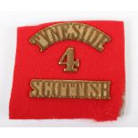 WW1 23rd Service Battalion 4th Tyneside Scottish Regimental Shoulder Title