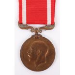 George V Sea Gallantry Meal Awarded for Rescue Mission of the Liner Delhi Which Sunk December 1911