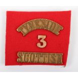 WW1 22nd Service Battalion 3rd Tyneside Scottish Regimental Shoulder Title