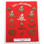 Board of Badges Relating to the Duke of Wellingtons West Riding Regiment