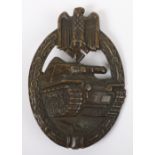 WW2 German Army / Waffen-SS Panzer Assault Badge in Bronze